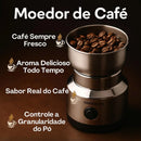Moedor elétrico de café Premium - Café Fresco Moído na Hora, com Praticidade e Sabor Intenso