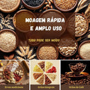Moedor elétrico de café Premium - Café Fresco Moído na Hora, com Praticidade e Sabor Intenso